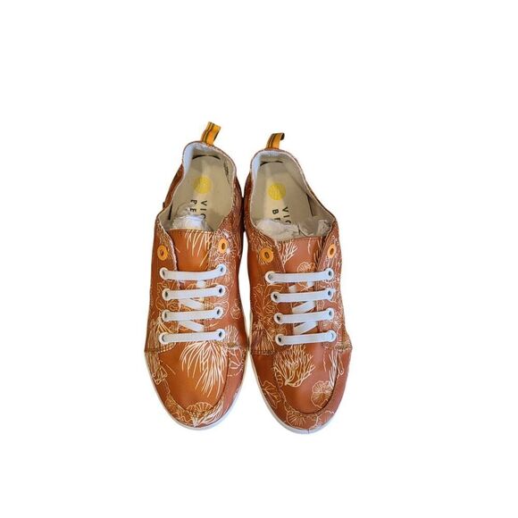 Vionic Pismo Lace-Up Shoes, Starfish Coral Print White Rubber Sole Beachy | 7 - Picture 6 of 12